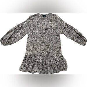 Vici Leopard Long Sleeve Shift Dress